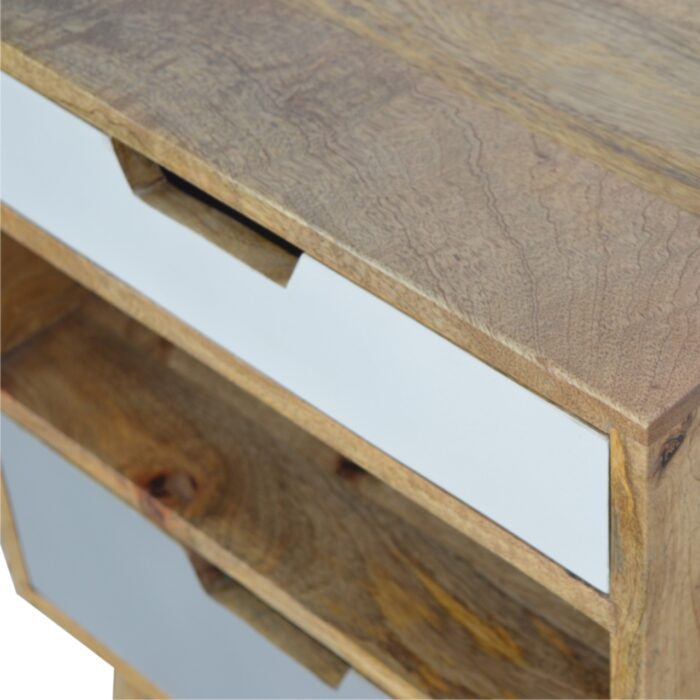 Grey and White Cut-out Bedside - Image 5
