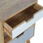 Grey and White Cut-out Bedside - Image 3