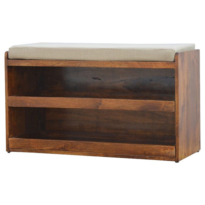 Mud Linen Pull out Shoe Bench - Image 1