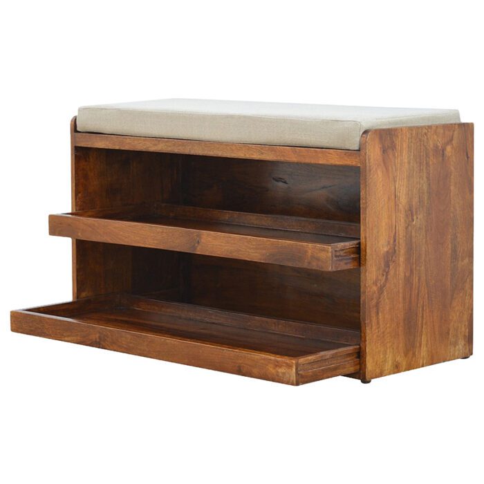 Mud Linen Pull out Shoe Bench - Image 2