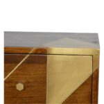 Gold Geometric Chestnut Bedside - Image 5
