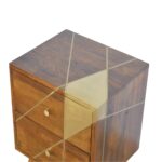 Gold Geometric Chestnut Bedside - Image 4