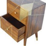 Gold Geometric Chestnut Bedside - Image 3