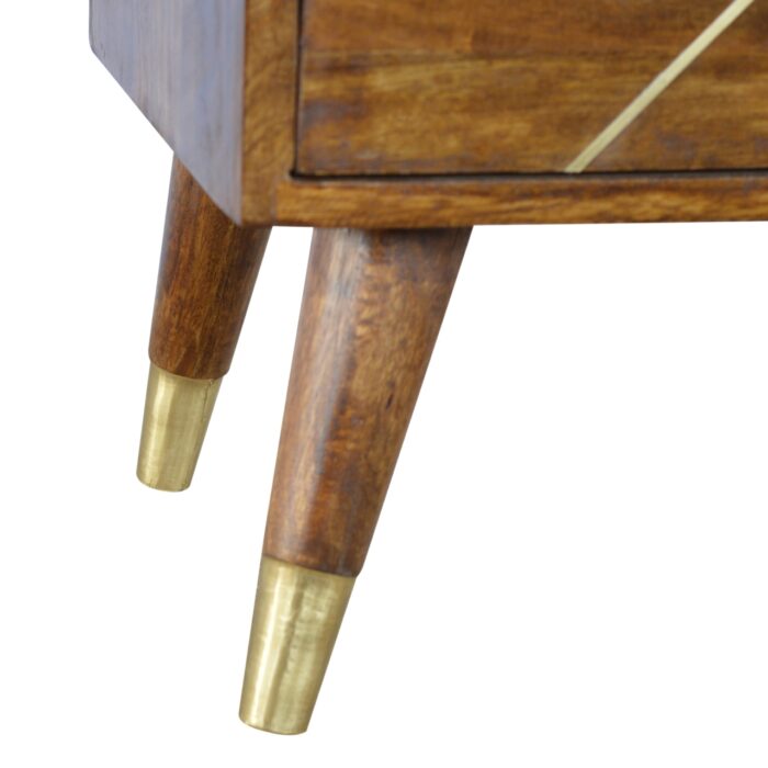 Gold Geometric Chestnut Bedside - Image 6
