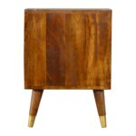 Gold Geometric Chestnut Bedside - Image 8