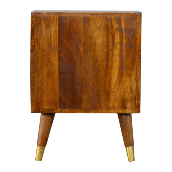 Gold Geometric Chestnut Bedside - Image 8