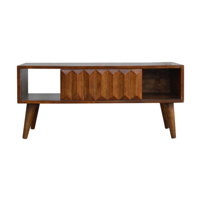 Chestnut Prism Sliding Media Unit - Image 1