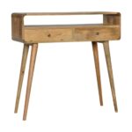 Curved Oak-ish Console Table - Image 2