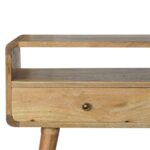 Curved Oak-ish Console Table - Image 3