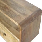 Curved Oak-ish Console Table - Image 5