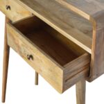 Curved Oak-ish Console Table - Image 4