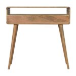 Curved Oak-ish Console Table - Image 8