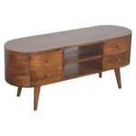 Chestnut Rounded Entertainment Unit - Image 3