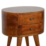 Chestnut Rounded Bedside Table - Image 6
