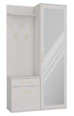 Duo Hallway Set with Mirror Wardrobe - Cashmere Beige