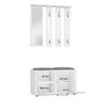 Opal Hallway Set with Mirror & Seating - White - Image 7