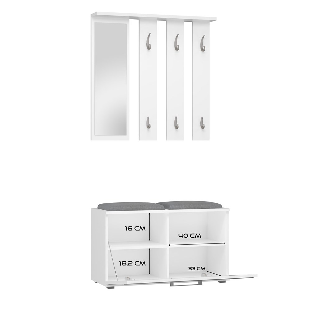 wymiary-open_Obszar-roboczy-1 Opal Hallway Set with Mirror & Seating - White - Image 7