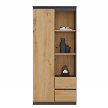 Arden RS-80 Anthracite Oak Bookcase