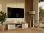 TV Stand Dalton 140 Oak & Cashmere Beige - Image 2