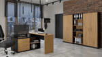 Olmo 2D Anthracite Oak Cabinet Shelf - Image 8
