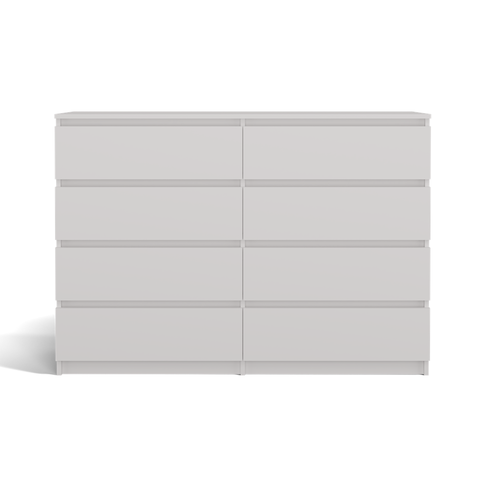 1 Malwa M8 Wide 8-Drawer Dresser - 140cm - White - Image 10