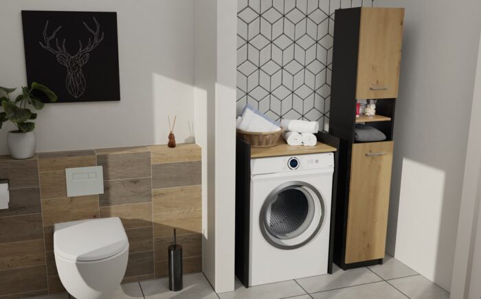 Marbela Loft Cabinet Anthracite Oak - Image 6