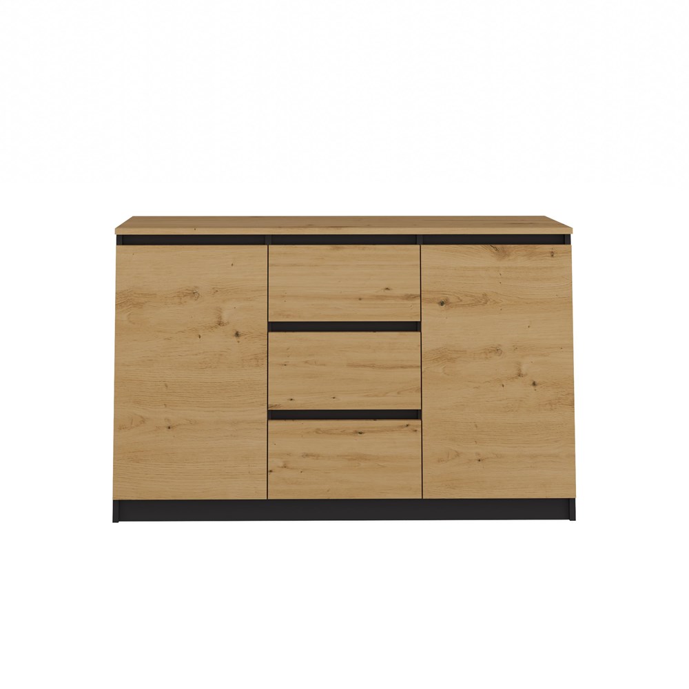 1 Malwa 2D3S Sideboard - Anthracite & Artisan Oak - Image 3