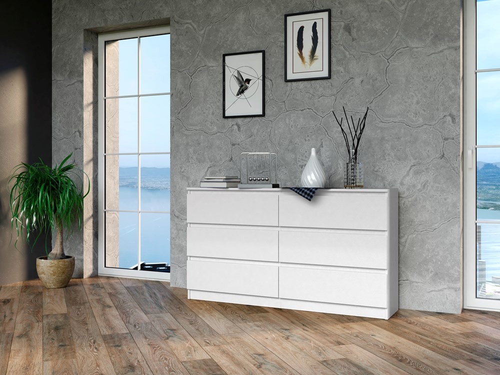 1 Malwa M6 Wide Dresser - White Matte - Image 3