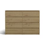 Malwa M8 Wide 8-Drawer Dresser - 140cm - Artisan Oak - Image 8