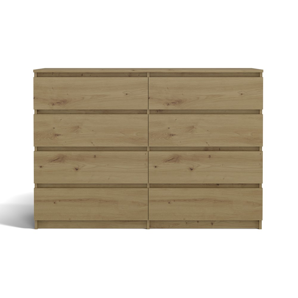 1 Malwa M8 Wide 8-Drawer Dresser - 140cm - Artisan Oak - Image 8