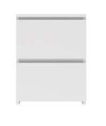 Malwa W2 Bedside Table in White Matt - Image 2