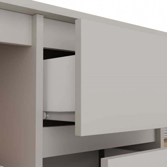 Malwa 2-Door 3-Drawer Chest – Beige Finish - Image 8