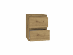 Vero M2 Oak Effect Bedside Cabinet - Image 2