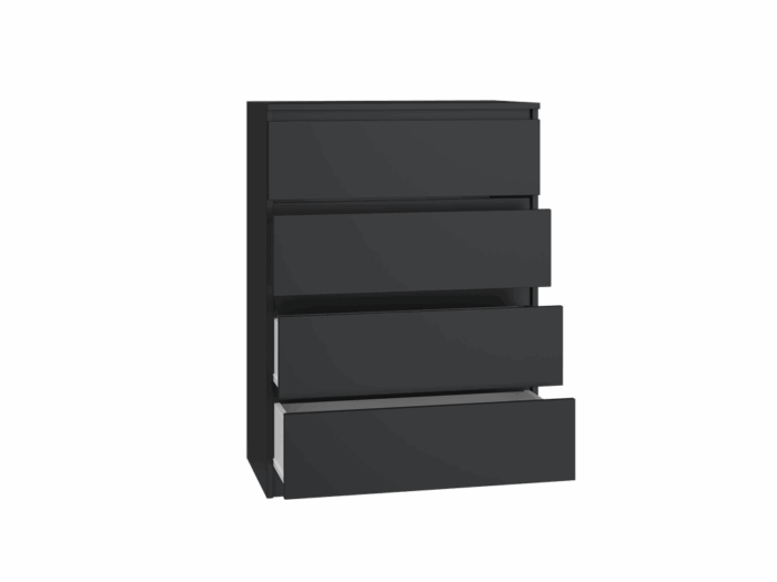 Malwa M4 Black 4-Drawer Chest - Image 2
