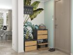 Axton Double Shoe Cabinet – Anthracite & Oak - Image 4