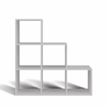 STEP RS-30 Modern Cube Bookcase in White - Image 6