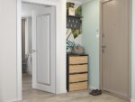 Axton Double Shoe Cabinet – Anthracite & Oak - Image 3