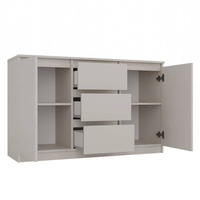 Malwa 2-Door 3-Drawer Chest – Beige Finish - Image 13