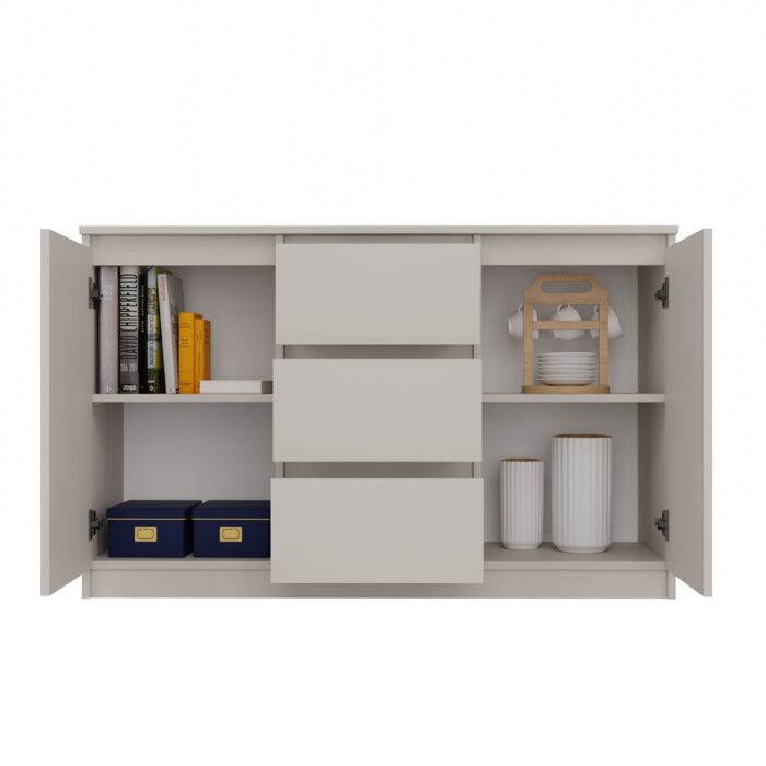 Malwa 2-Door 3-Drawer Chest – Beige Finish - Image 14