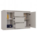Malwa 2-Door 3-Drawer Chest – Beige Finish - Image 15