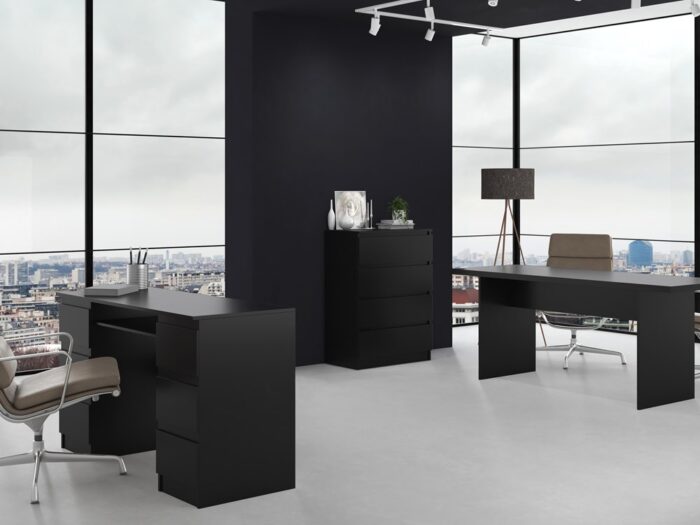 Malwa M4 Black 4-Drawer Chest - Image 3