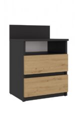 Vero M1 Bedside Unit – Anthracite & Oak