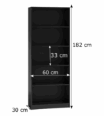 Onyx R60 Classic Bookcase in Black - Image 2
