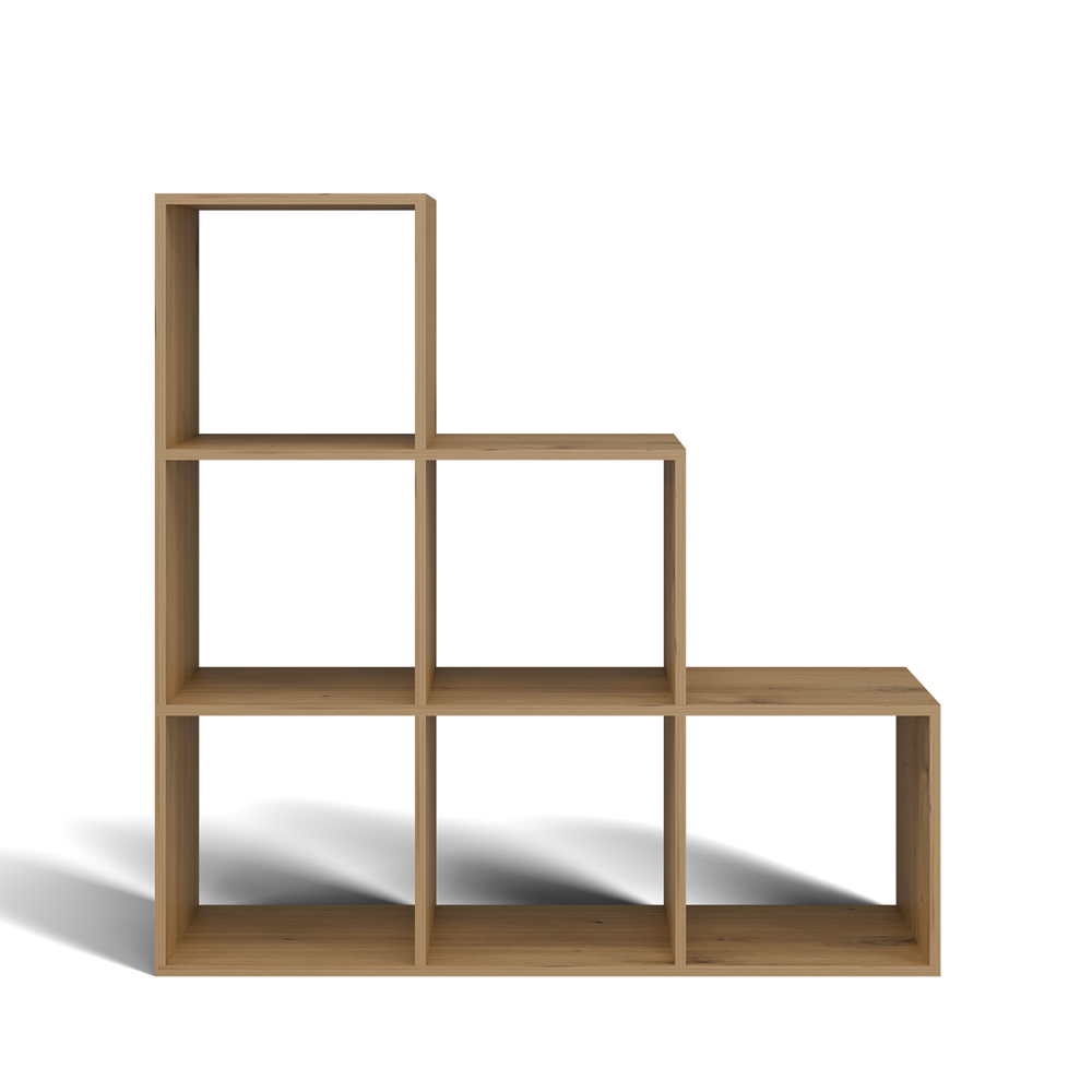 2 STEP RS-30 Modern Cube Bookcase in Artisan Oak - Image 4