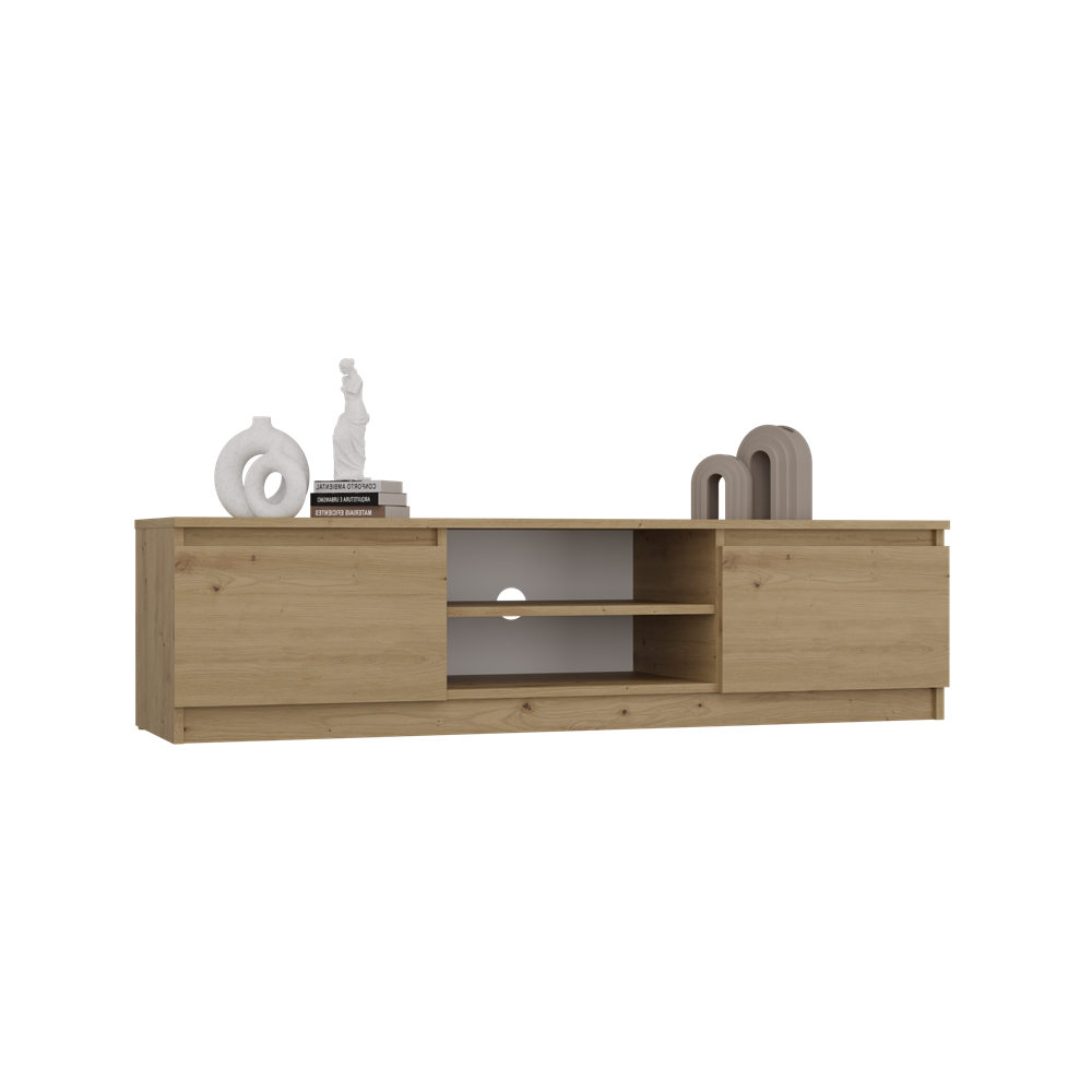 2 Malwa 140 Modern TV Unit in Artisan Oak - Image 2