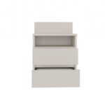 Malwa M1 Modern Bedside Table with 2 Drawers in Cashmere - Image 3
