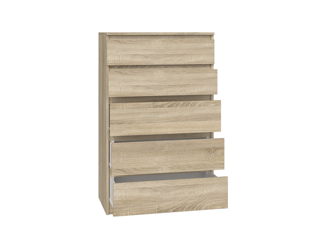 2-2 Malwa M5 5-Drawer Chest - Sonoma Oak - Image 2