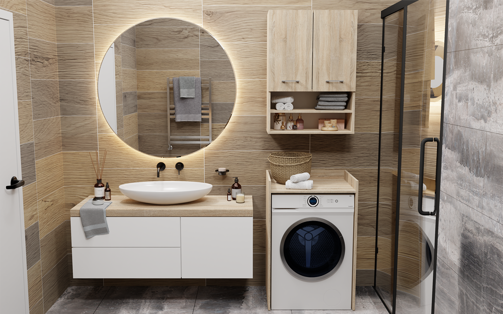 2-3-sonoma-1allegro Pola NP Over-the-Washer Cabinet in Sonoma Oak - Image 9