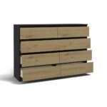 Malwa M8 Dresser - Anthracite & Artisan Oak - Image 2