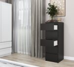 Malwa W5 Tallboy 5-Drawer Chest - Black - Image 3